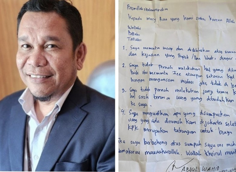 Pengamat Publik Universitas Riau, Saiman Pakpahan (kiri) menilai surat sumpah Abdul Wahid tidak berdampak pada proses hukum di KPK (foto/ist)